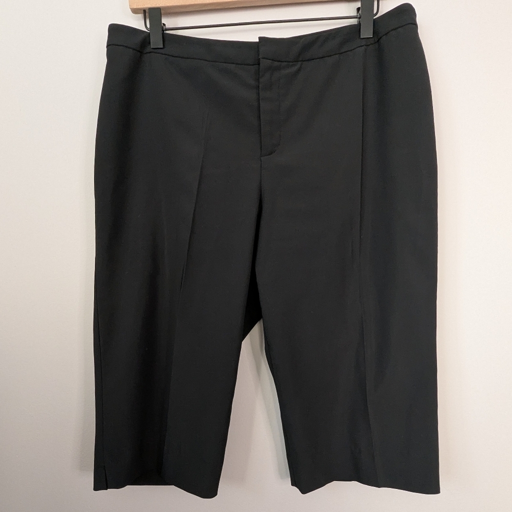 Piece Of Cloth EVA Stretch Cropped Dress Pants Slacks Size 12 Black EUC